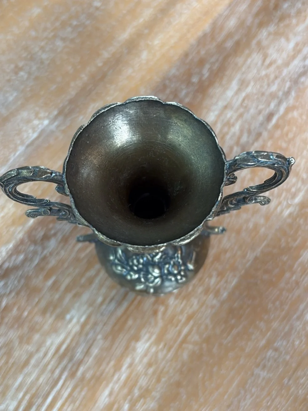 Antique-Style Brass Decorative Vase - Gold Finish